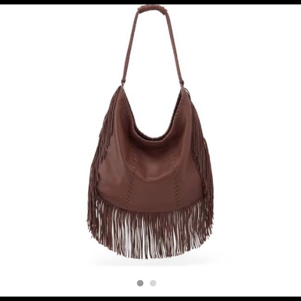 Gypsy Fringe Leather Shoulder Bag by Hobo
